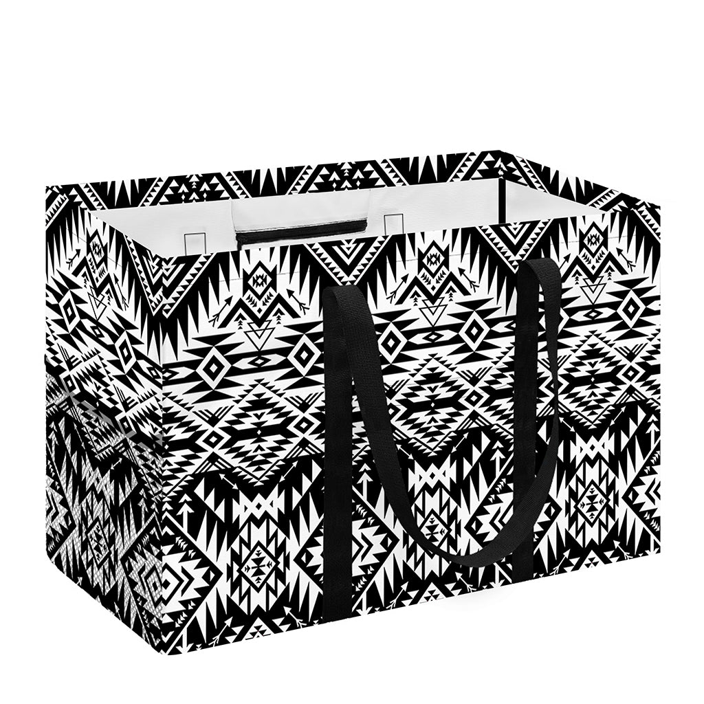 Black And White Navajo Print Utility Tote Bag
