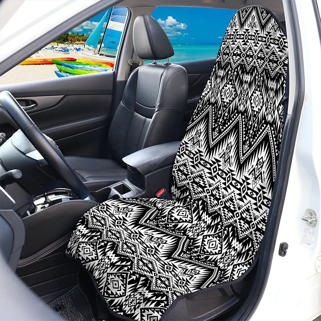 Black And White Navajo Print Waterproof Car Seat Cover