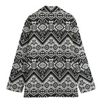Black And White Navajo Print Women's Blazer