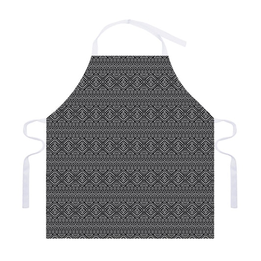 Black And White Navajo Tribal Print Adjustable Apron