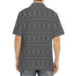 Black And White Navajo Tribal Print Aloha Shirt