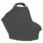 Black And White Navajo Tribal Print Baby Seat Cover