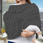 Black And White Navajo Tribal Print Baby Seat Cover