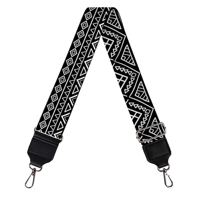 Black And White Navajo Tribal Print Bag Strap