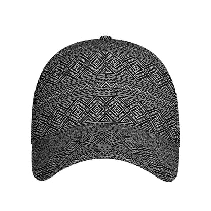 Black And White Navajo Tribal Print Baseball Cap