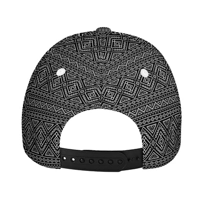 Black And White Navajo Tribal Print Baseball Cap