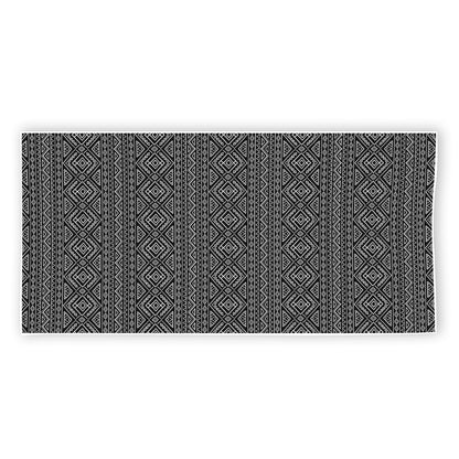 Black And White Navajo Tribal Print Beach Towel
