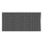 Black And White Navajo Tribal Print Beach Towel