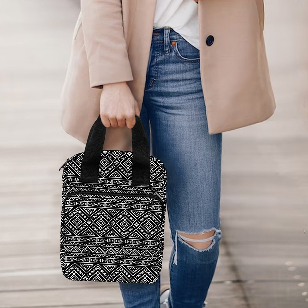 Black And White Navajo Tribal Print Bible Tote Bag