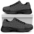 Black And White Navajo Tribal Print Black Chunky Shoes