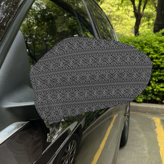 Black And White Navajo Tribal Print Car Side Mirror Covers