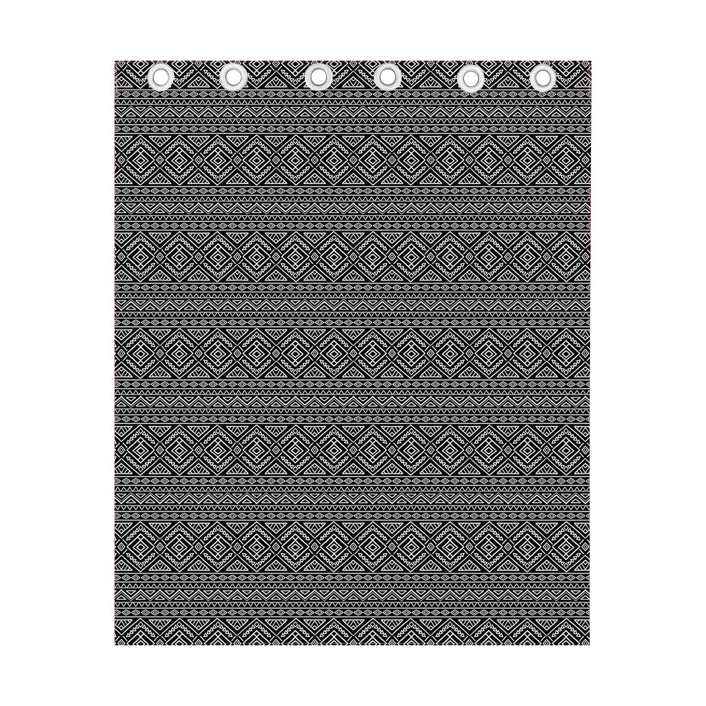 Black And White Navajo Tribal Print Curtain