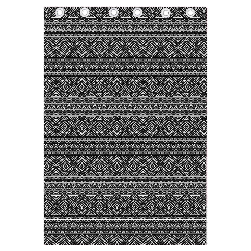 Black And White Navajo Tribal Print Curtain