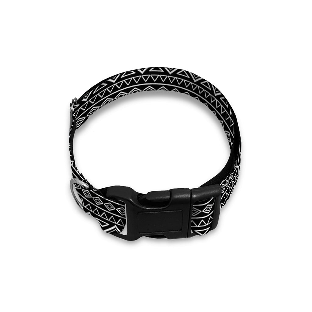 Black And White Navajo Tribal Print Dog Collar