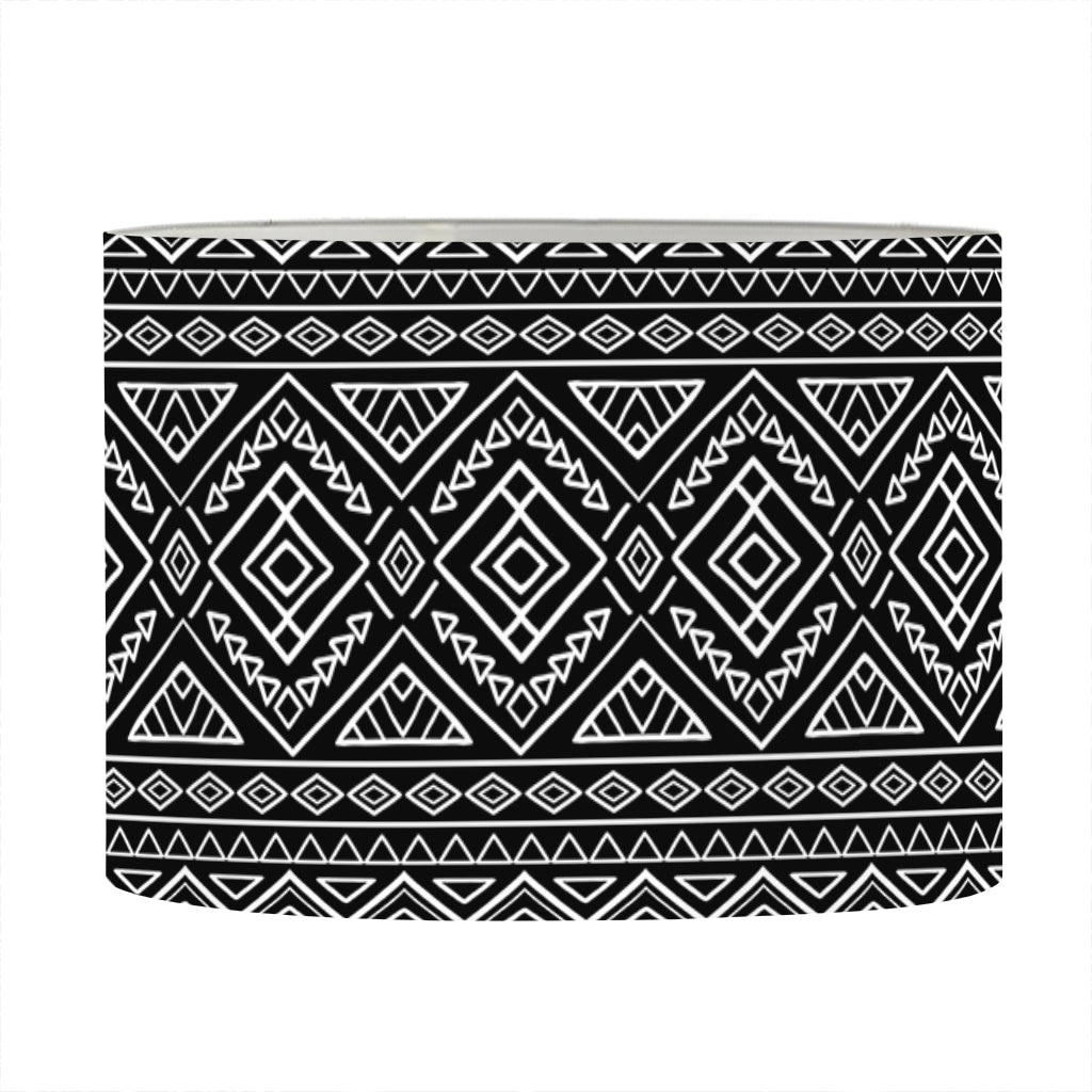 Black And White Navajo Tribal Print Drum Lamp Shade