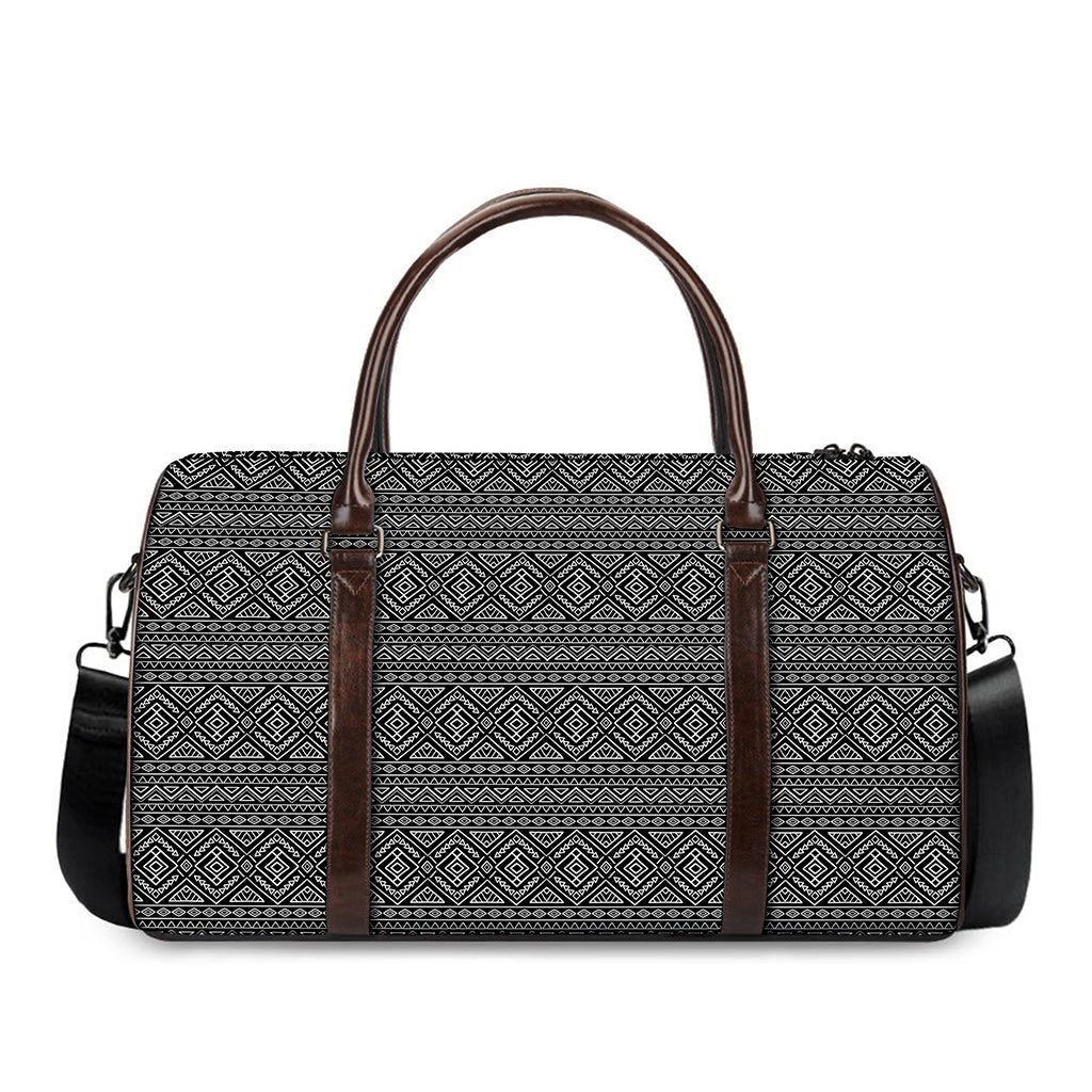 Black And White Navajo Tribal Print Duffle Bag