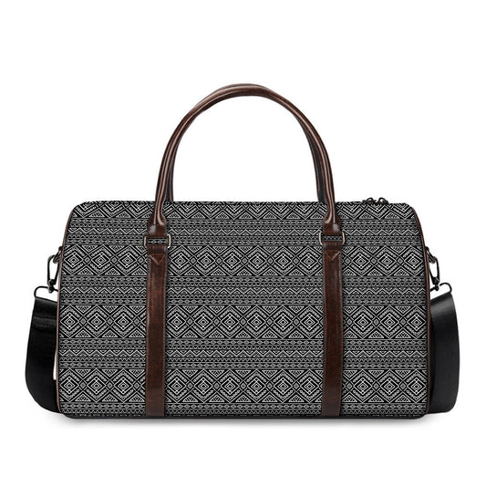 Black And White Navajo Tribal Print Duffle Bag