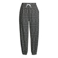 Black And White Navajo Tribal Print Fleece Lined Knit Pants