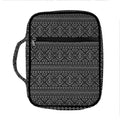 Black And White Navajo Tribal Print Front Pocket Bible Bag
