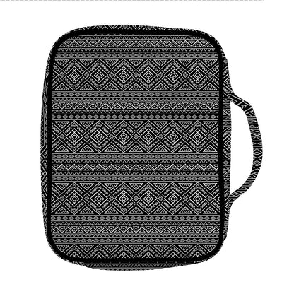 Black And White Navajo Tribal Print Front Pocket Bible Bag