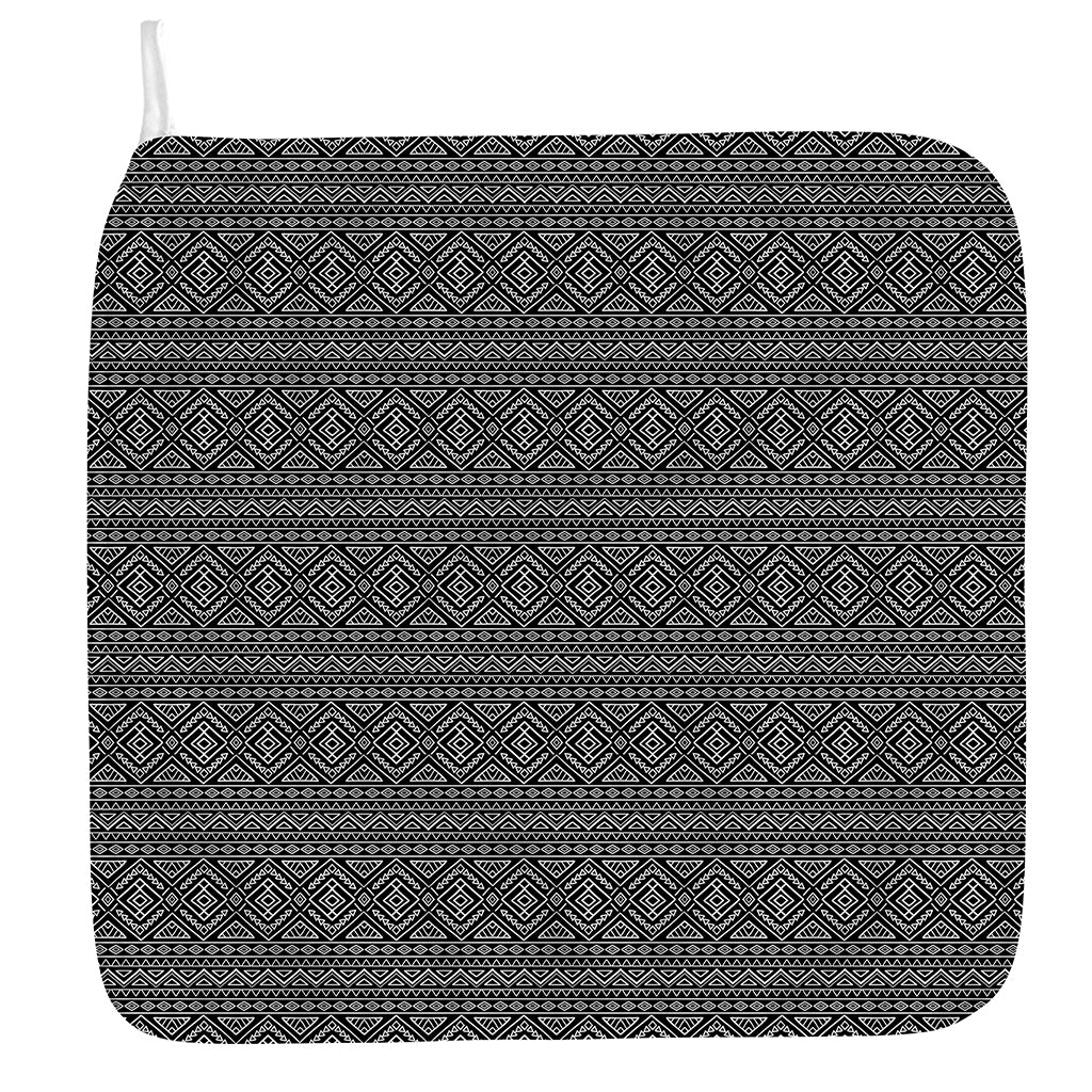 Black And White Navajo Tribal Print Hand Towel