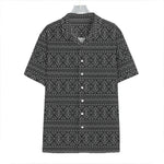 Black And White Navajo Tribal Print Hawaiian Shirt