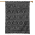 Black And White Navajo Tribal Print House Flag