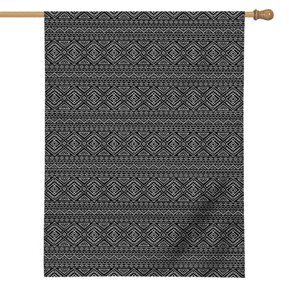 Black And White Navajo Tribal Print House Flag
