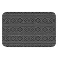 Black And White Navajo Tribal Print Indoor Door Mat