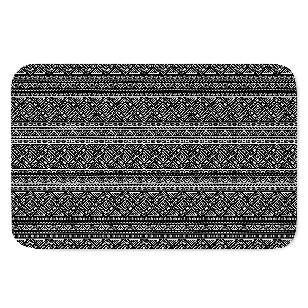 Black And White Navajo Tribal Print Indoor Door Mat