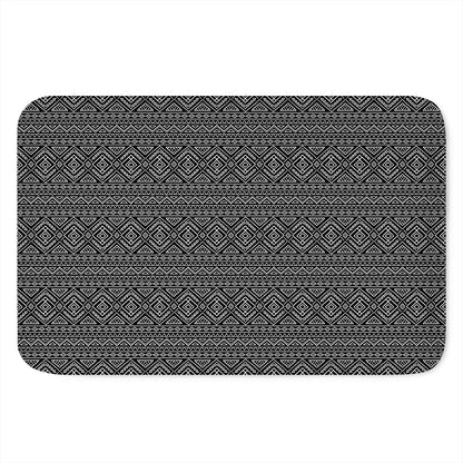 Black And White Navajo Tribal Print Indoor Door Mat