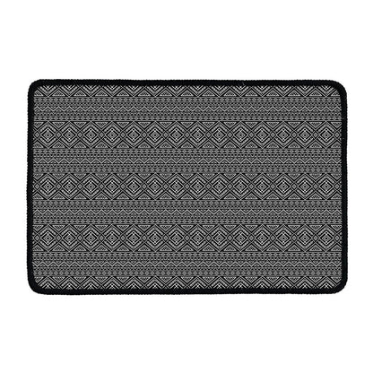 Black And White Navajo Tribal Print Kitchen Mat