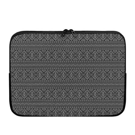 Black And White Navajo Tribal Print Laptop Sleeve