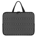 Black And White Navajo Tribal Print Laptop Sleeve With Handle