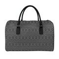 Black And White Navajo Tribal Print Leather Duffel Bag