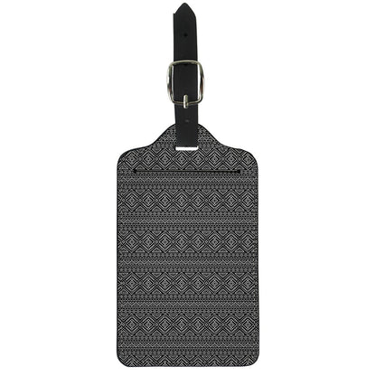 Black And White Navajo Tribal Print Luggage Tag