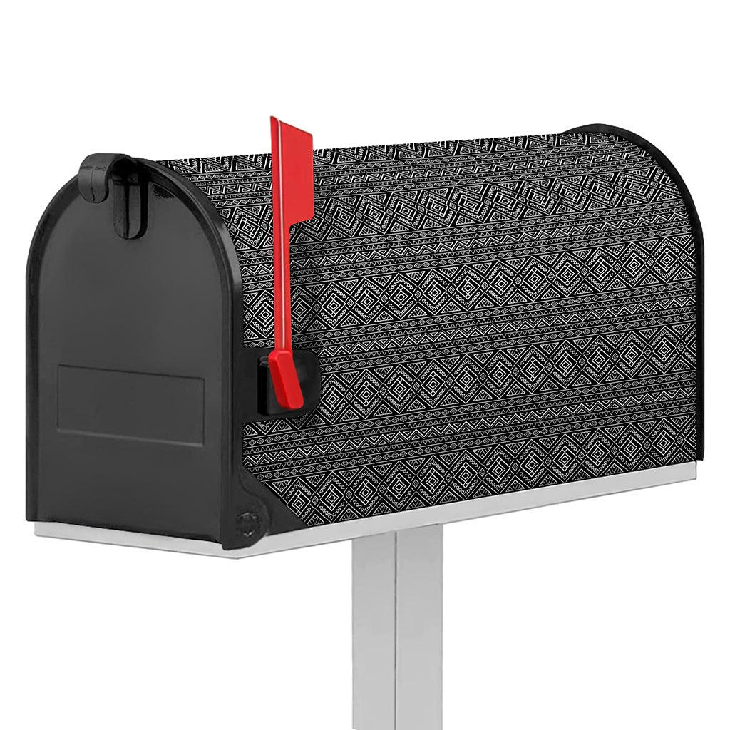 Black And White Navajo Tribal Print Mailbox Cover