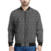 Black And White Navajo Tribal Print Men's Bomber Jacket