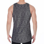 Black And White Navajo Tribal Print Men's Velvet Tank Top