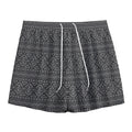 Black And White Navajo Tribal Print Mesh Shorts
