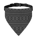 Black And White Navajo Tribal Print Over The Collar Dog Bandana