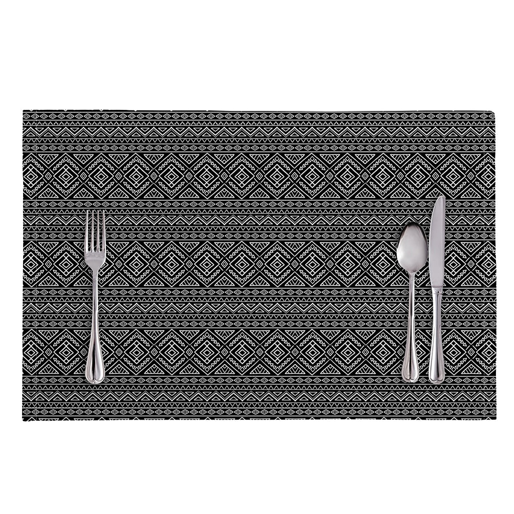 Black And White Navajo Tribal Print Placemat
