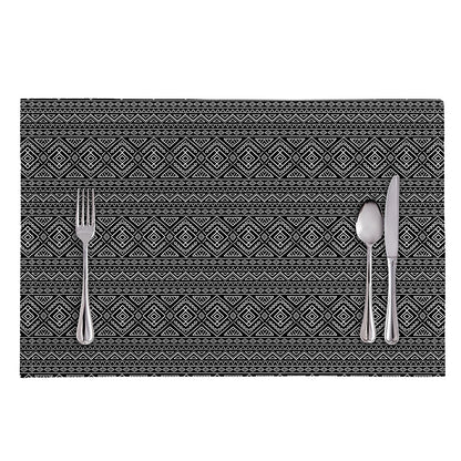 Black And White Navajo Tribal Print Placemat