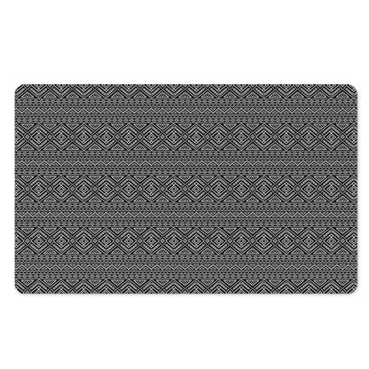 Black And White Navajo Tribal Print Polyester Doormat