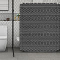 Black And White Navajo Tribal Print Polyester Shower Curtain