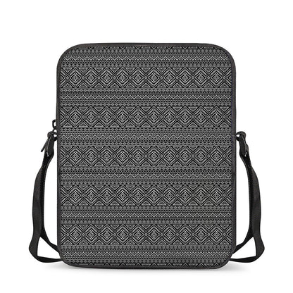 Black And White Navajo Tribal Print Rectangular Crossbody Bag