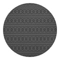 Black And White Navajo Tribal Print Round Blanket