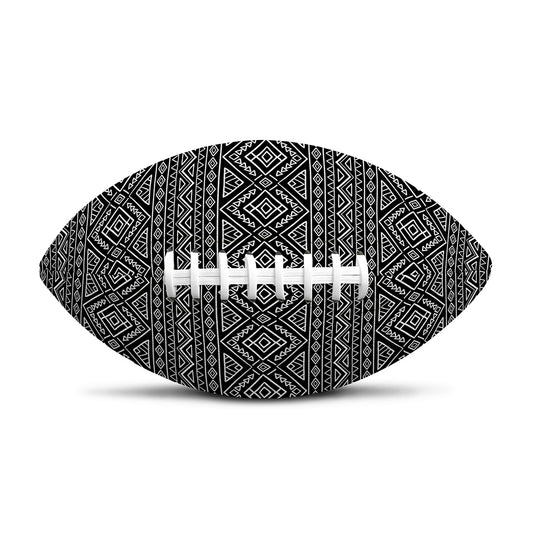 Black And White Navajo Tribal Print Rugby Ball