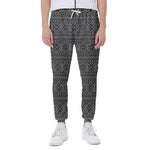 Black And White Navajo Tribal Print Scuba Joggers