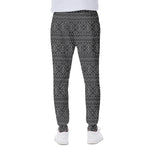 Black And White Navajo Tribal Print Scuba Joggers